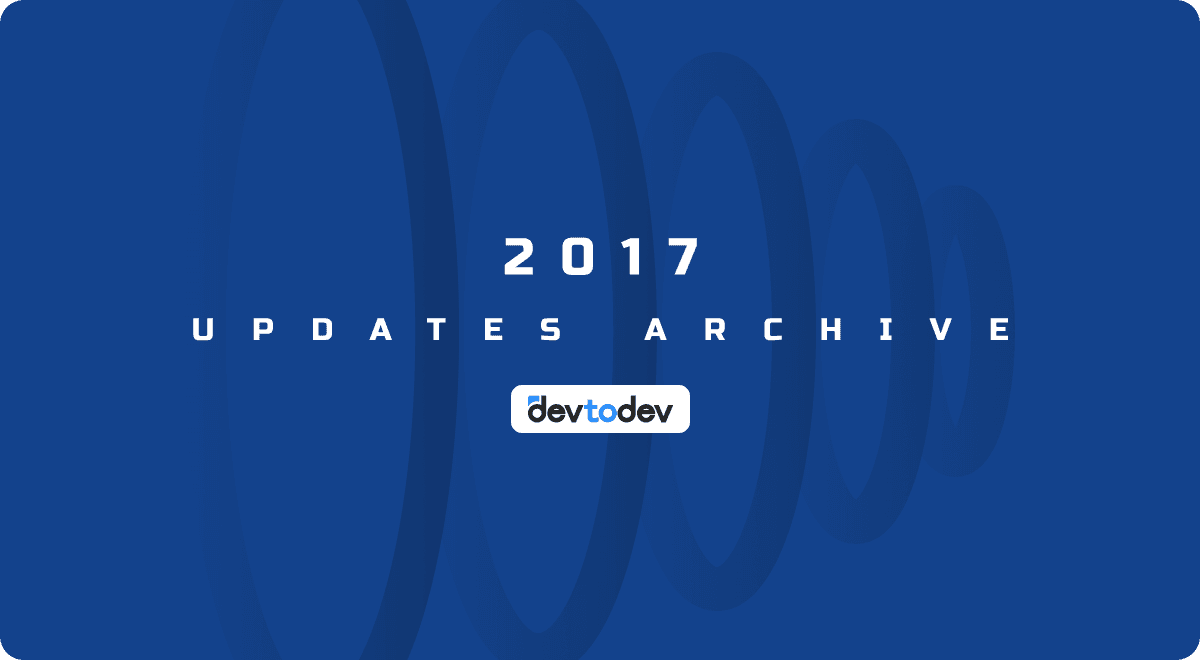 devtodev Key Milestones in 2017 devtodev Key Milestones in 2017